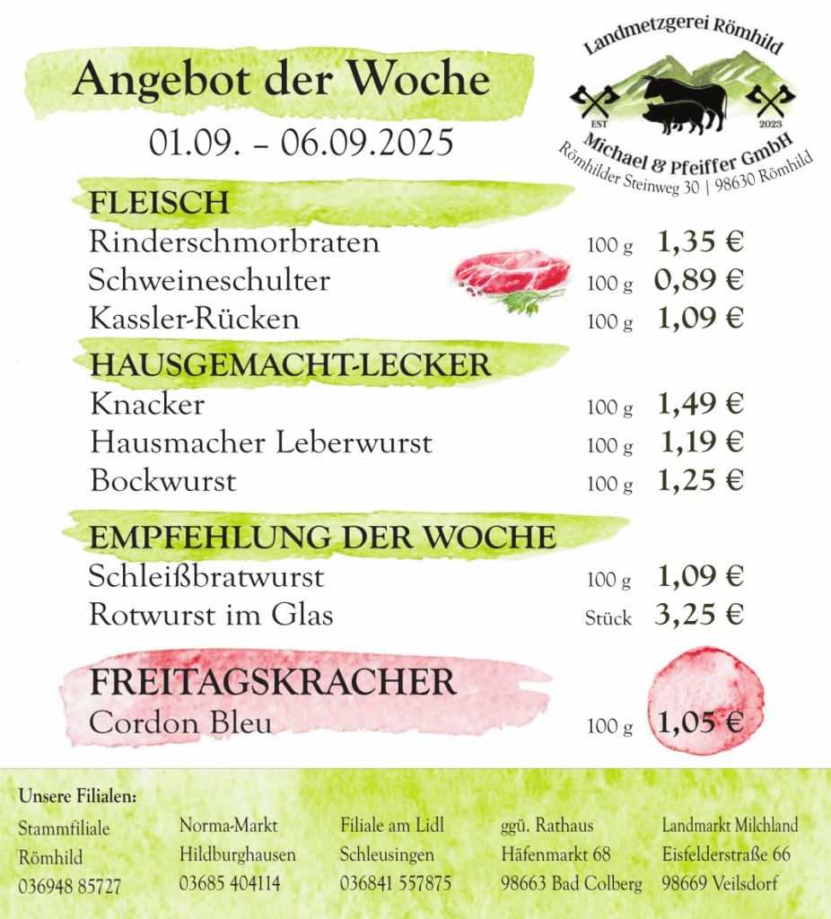 Angebot Römhild 01.09